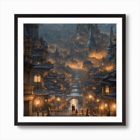 City At Night Art Print