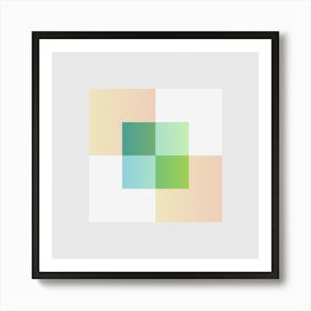 Squares Block 12 Art Print