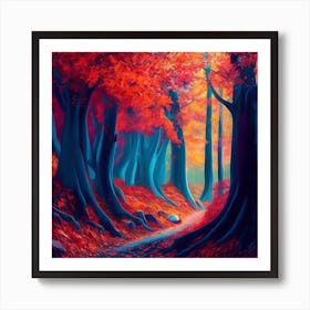 A Forest In Autumn Art Print