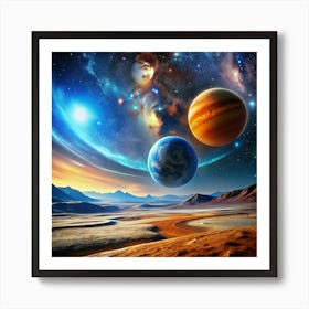 Planets In Space Art Print