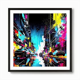 Neon City Art Print