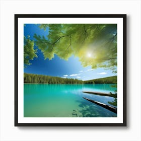 Lake In The Forest 8 Art Print