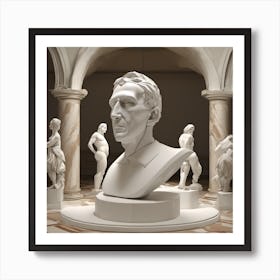 Bust Of A Man 6 Art Print