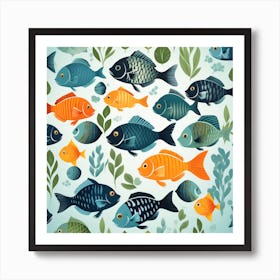 Fish pattern 4 Art Print