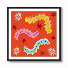 Cute Caterpillars Art Print