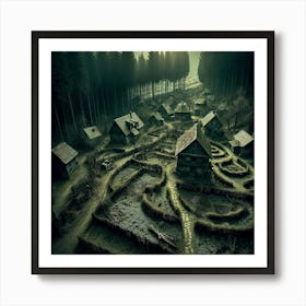 Maze In The Woods Art Print