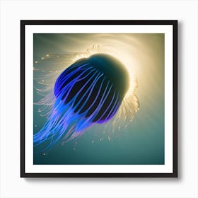 Jellyfish - Jellyfish Stock Videos & Royalty-Free Footage 4 Art Print