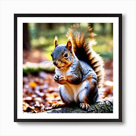 Squirrel In The Woods 5 Art Print