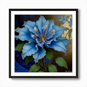 Blue Flower 04 - Watercolor - Botanical Range Art Print