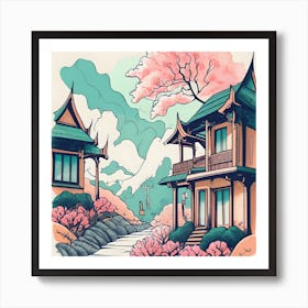 Asian House 3 Art Print