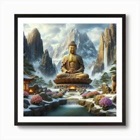 Amitabha Buddha by Hot Springs Art Print