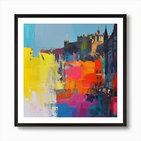 Abstract Travel Collection Edinburgh Scotland 4 Art Print
