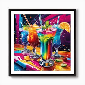 Colorful Drinks 2 Art Print