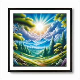 Landscape Painting 29 Art Print