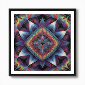 Rainbow Mandala Art Print