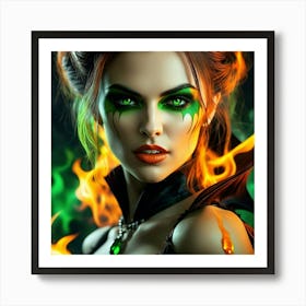 Devilish Beauty Art Print