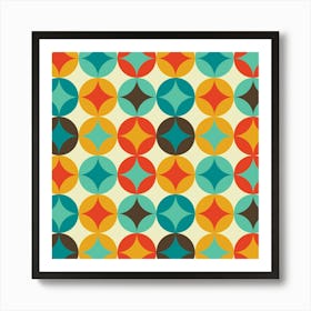 Modern Retro Pattern 02 Art Print