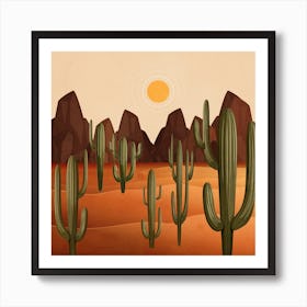 Modern Desert Art 4 Art Print