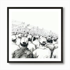 A Stadium Crowd Hand Drawn Sketch Illustration 1718674920 3 Art Print