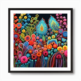 Colorful Flower Garden Art Print