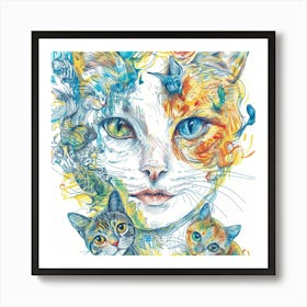 Cat Portrait Art Print