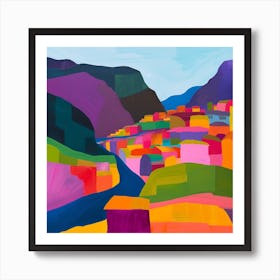 Abstract Travel Collection La Paz Bolivia 2 Art Print