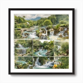 Waterfalls In Croatia Art Print