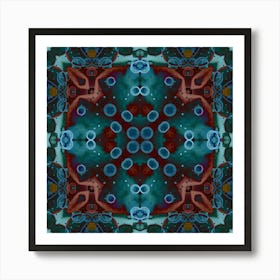 Blue Bubbles Pattern 1 Art Print