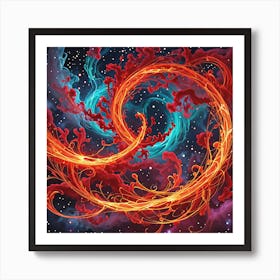 Fire Spiral Art Print