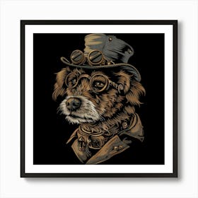 Steampunk Dog 23 Art Print