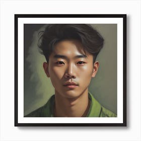 Enchanting Realism, Paint a captivating portrait of young, beautiful korean man 1, that showcases the subject's unique personality and charm. Generated with AI, Art Style_V4 Creative, Negative Promt: no unpopular themes or styles, CFG Scale_3.0, Step Scale_50. Art Print