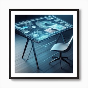 Futuristic Desk 6 Art Print