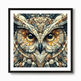 Mosaic Owl Art Print