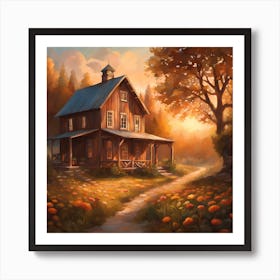 Autumn House Art Print
