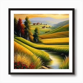 Landscape Painting 123 Art Print