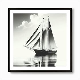 Sailing Ship In The Sea Art Print