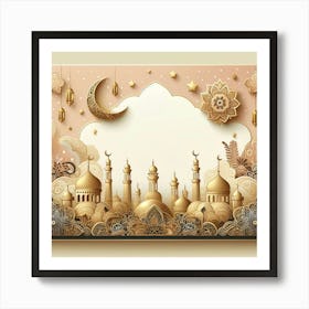 Ramadan Greeting Card 17 Art Print