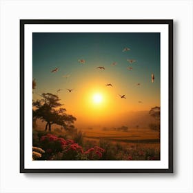 Sunrise magical Art Print