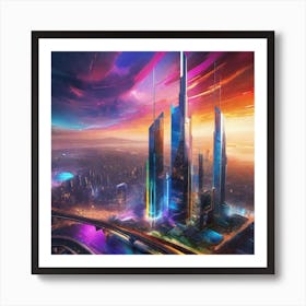 Futuristic Cityscape 97 Art Print