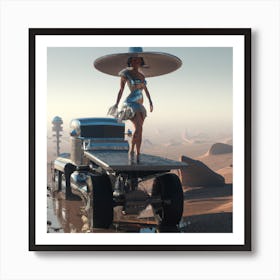 AI Digital Art | Desert Superstar - I Pull Up In These Clothes, Look So Good| Wilfredo x DALL-E Art Print