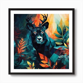 Deer In The Forest 2 Art Print