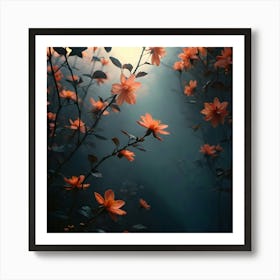 Flowers In The Forest Art Print