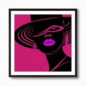 Black Woman In Hat Art Print