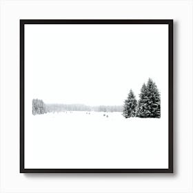 White White Winter 3 Square Art Print