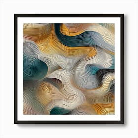 Abstract Wave Painting 1 Art Print