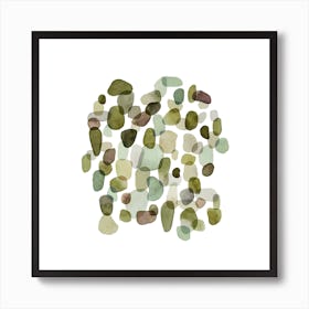 Green Sea Glass Art Print