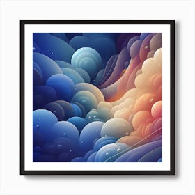 Abstract Clouds Art Print