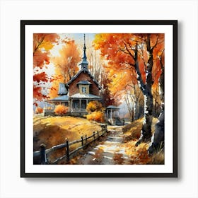 Autumn House 2 Art Print