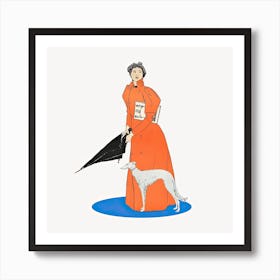 Umbrella Lady, Edward Penfield Art Print