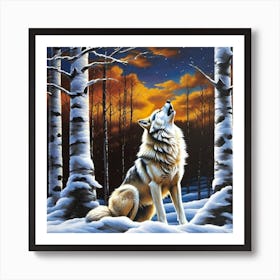 Howling Wolf 3 Art Print